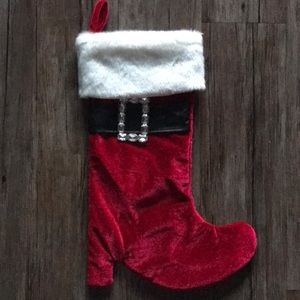 Mrs Ms Claus Red Jewel Santa Christmas Stocking